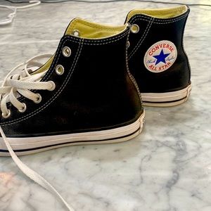 Black high top converse
